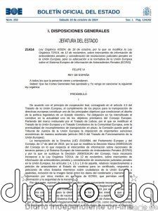 El BOE publica la ley que beneficia a etarras, que entrará en vigor dentro de 20 días