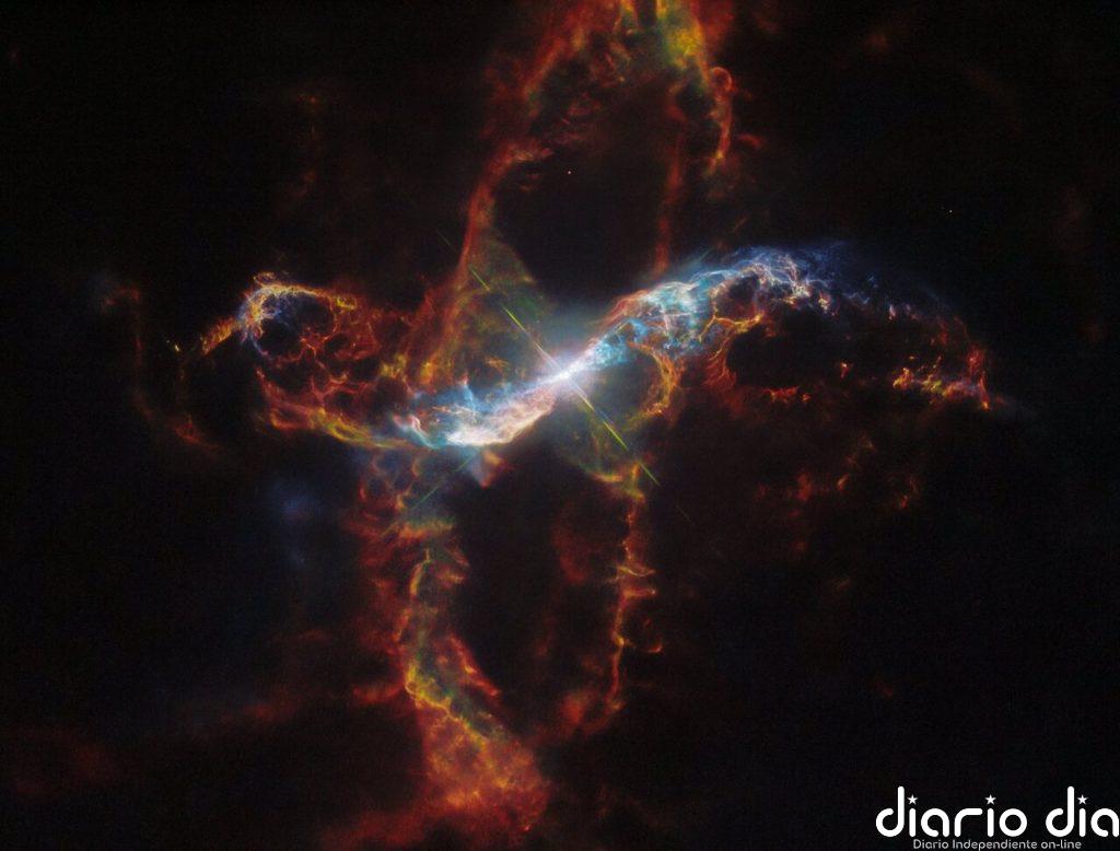 Hubble captura una imagen de R Aquarii, una de las estrellas más bulliciosas de la Vía Láctea