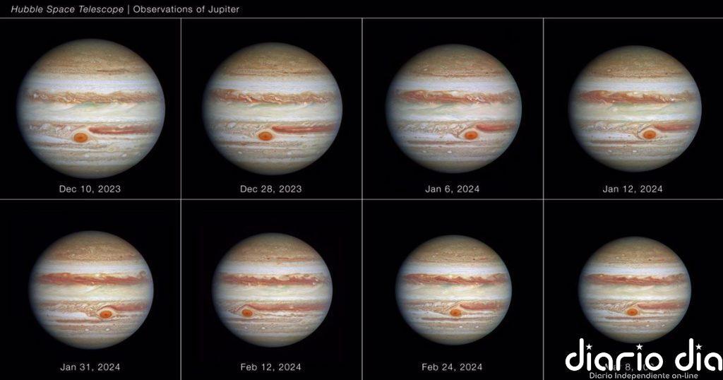 Hubble observa cómo la Gran Mancha Roja de Júpiter se comporta como una pelota antiestrés