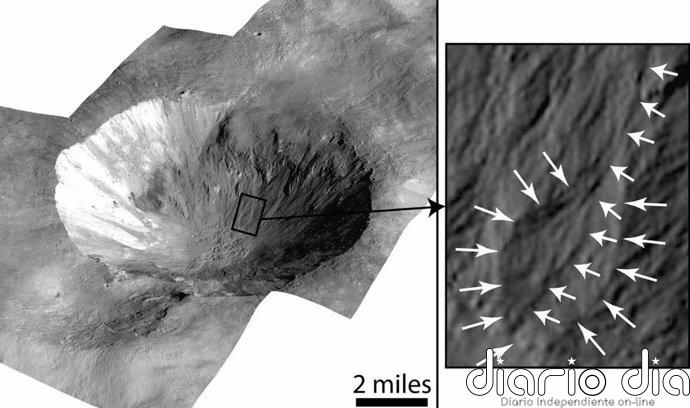 Impactos explican huellas de flujos en mundos sin aire