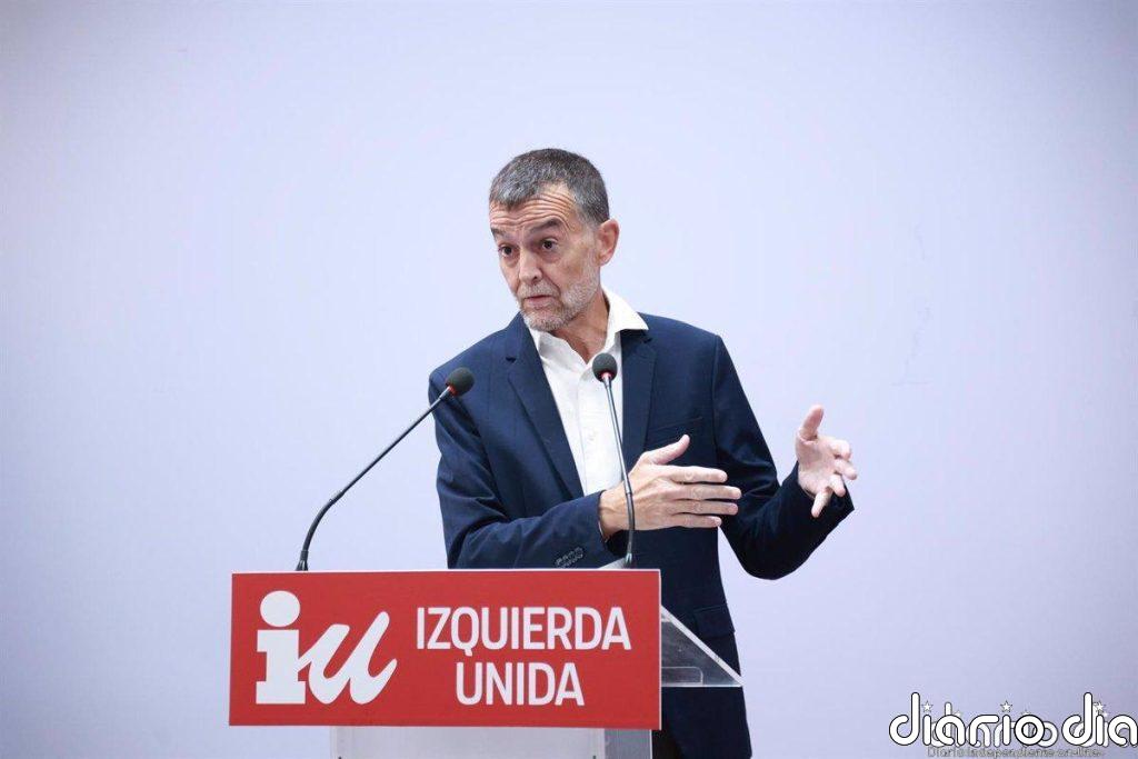 IU defiende una candidatura única entre partidos de izquierda: "Menos mirarse al ombligo" y más remangarse por la unidad