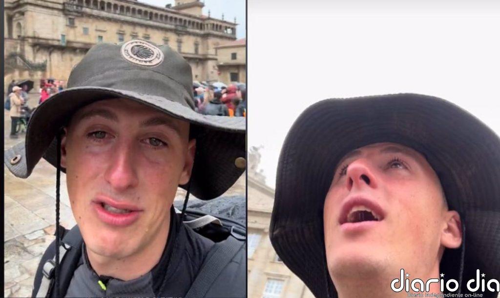 La reacción viral de un joven al acabar el camino de Santiago: "Sólo el que lo ha caminado sabe lo que significa"