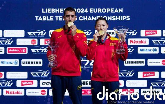 María Xiao y Álvaro Robles se proclaman campeones de Europa del dobles mixto en tenis de mesa