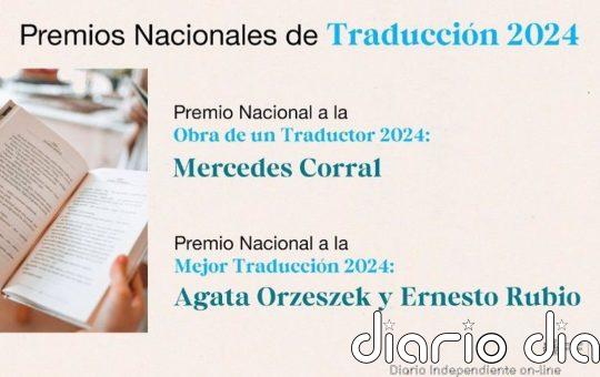 Mercedes Corral, Premio Nacional a Obra de Traductor, y Agata Orzeszek y Ernesto Rubio, Premio Nacional Mejor Traducción