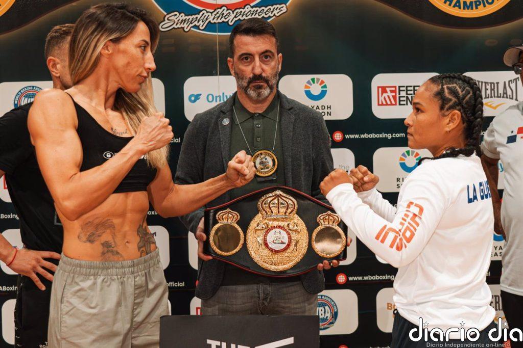 Miranda y Almengor están en peso y listas para combatir por el título mundial interino del pluma