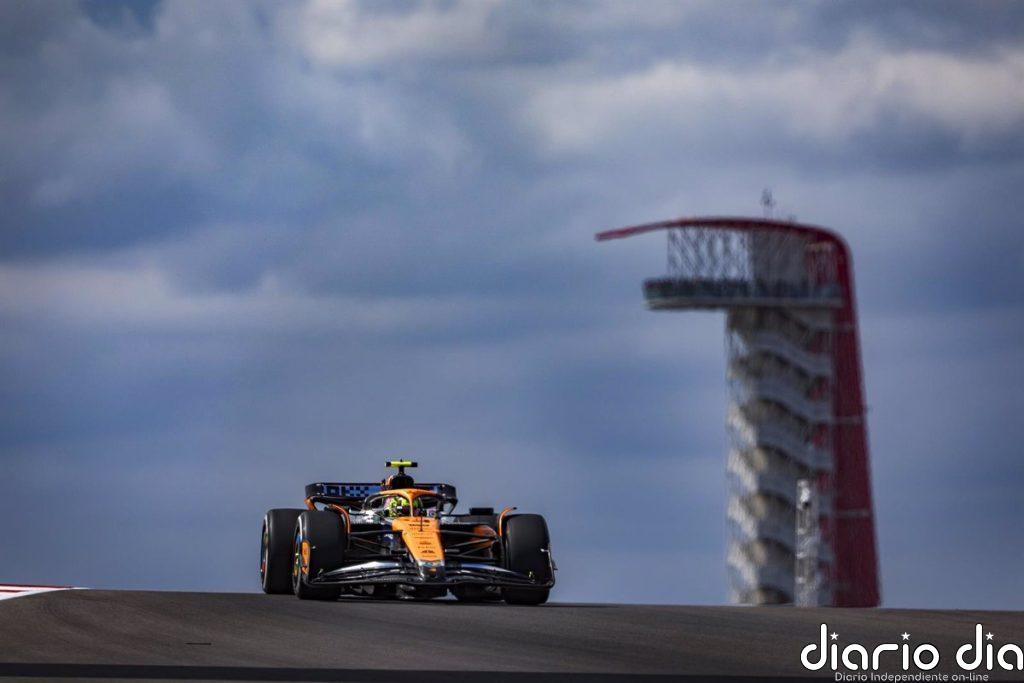 Norris se pone delante de Verstappen para el domingo de Austin