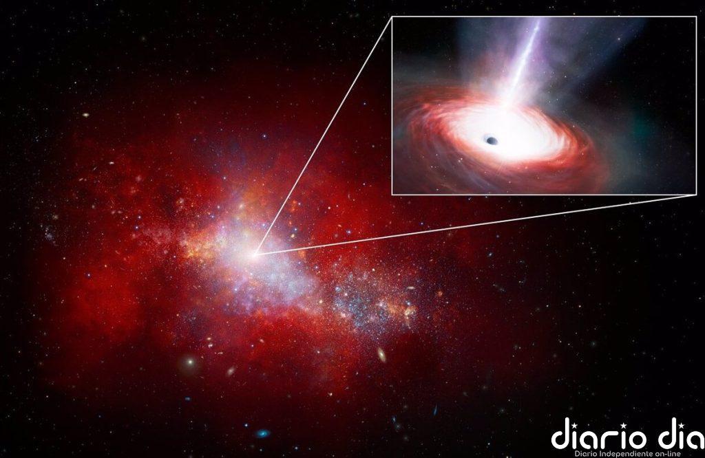 Astrónomos descubren el agujero negro más voraz del Universo primitivo