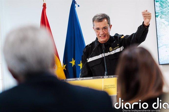 El jefe de la UME asegura que "nadie podía prever" la magnitud de la DANA y que se intervino "lo antes posible" El general jefe de la Unidad Militar de Emergencias (UME), Javier Marcos, ofrece una rueda de prensa para informar de la reunión del Comité de crisis para el seguimiento de los efectos de la DANA, en el Ministerio de Defensa, a 8 de noviembre de 2024, en