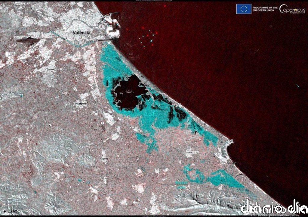 La DANA desde el espacio: el satélite Sentinel muestra en una imagen la dimensión de las inundaciones