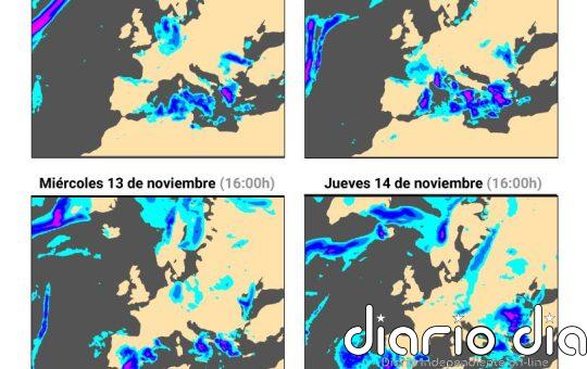 Una DANA o borrasca fría dejará esta semana lluvias en Mediterráneo y nevará en el norte por la bajada de temperaturas