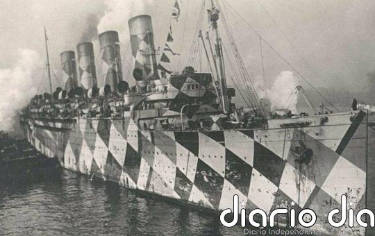 Cuestionan la eficacia del camuflaje de barcos de la I Guerra Mundial