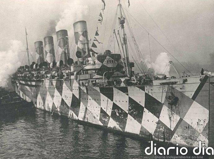 Cuestionan la eficacia del camuflaje de barcos de la I Guerra Mundial
