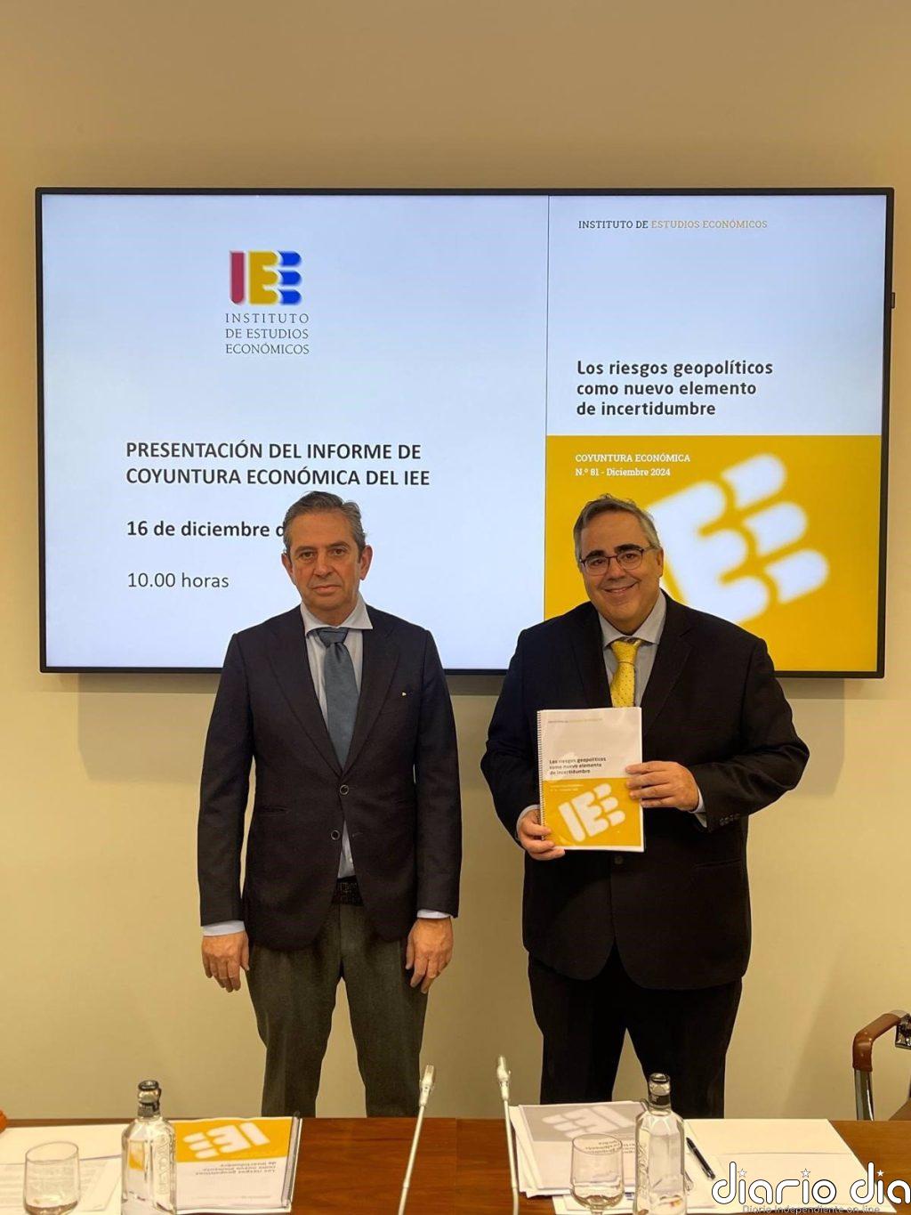 IEE estima un alza del PIB del 3% en 2024 y del 2,1% en 2025, pero avisa del avance "limitado" en inversión