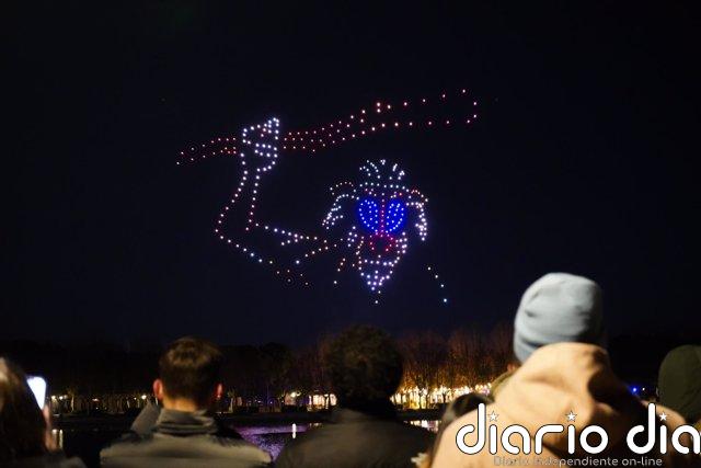 'Mufasa: El Rey León' ilumina el cielo de Madrid con un espectáculo de más de 350 drones