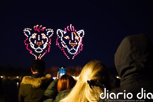 'Mufasa: El Rey León' ilumina el cielo de Madrid con un espectáculo de más de 350 drones