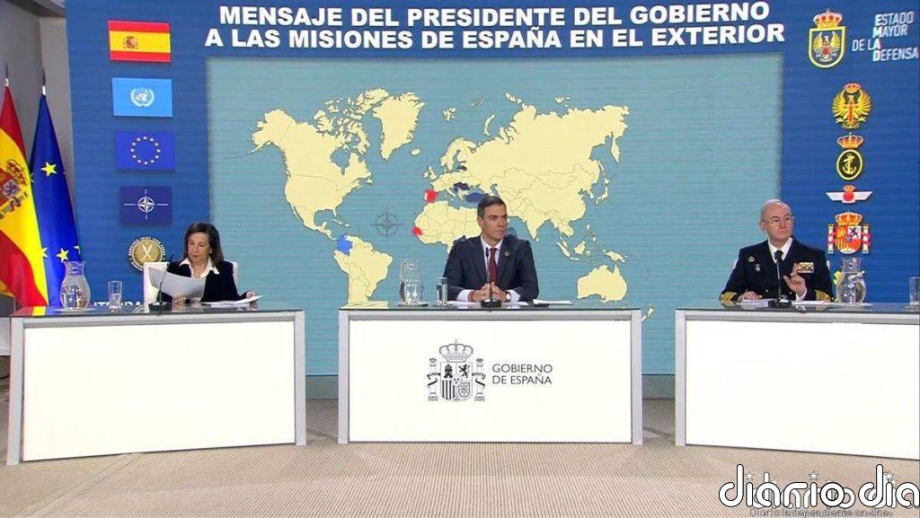Sánchez felicita la Navidad a las tropas en el exterior y ensalza su labor ante emergencias y catástrofes como la dana