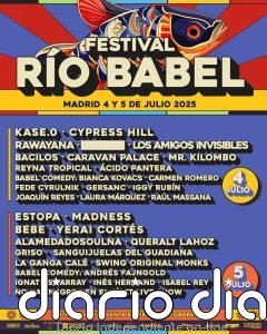 El festival Río Babel confirma a Yerai Cortés, Bebe o Caravan Palace, además del escenario Babel Comedy, para humoristas