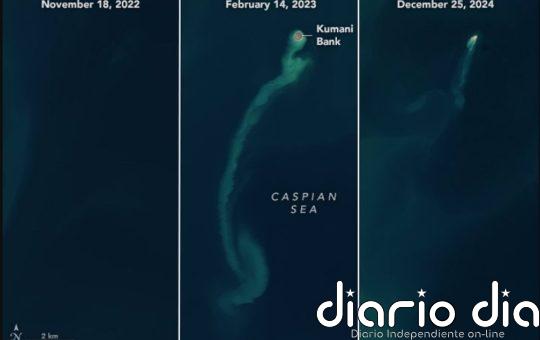 Satélites detectan una isla 'fantasma' en medio del Caspio