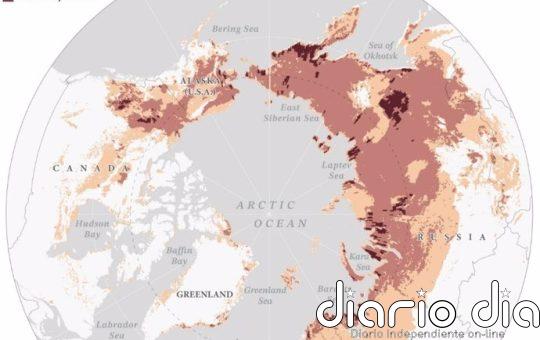 Un mapa revela puntos críticos de calentamiento cerca del Ártico
