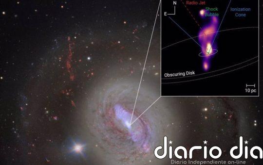 Vista sin precedentes de un agujero negro supermasivo en acción