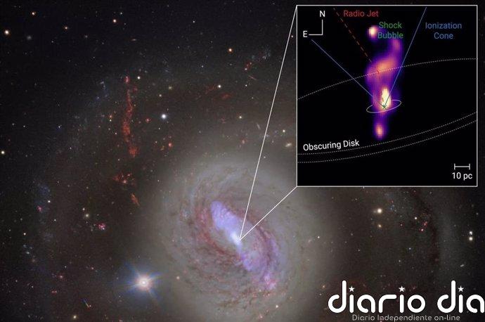 Vista sin precedentes de un agujero negro supermasivo en acción