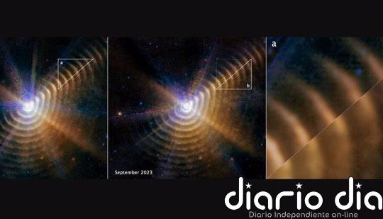 Webb observa capas de polvo ricas en carbono en un sistema estelar