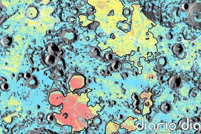La Inteligencia Artificial revela un mar lunar oculto Diferentes materiales revelados en la superficie de la cuenca Aitken en el polo sur lunar