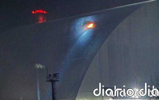 Ucrania acusa a Rusia del impacto de un dron en el sarcófago protector de la central nuclear de Chernóbil