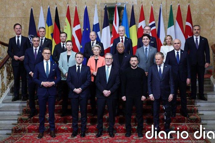 Líderes europeos reunidos en Londres