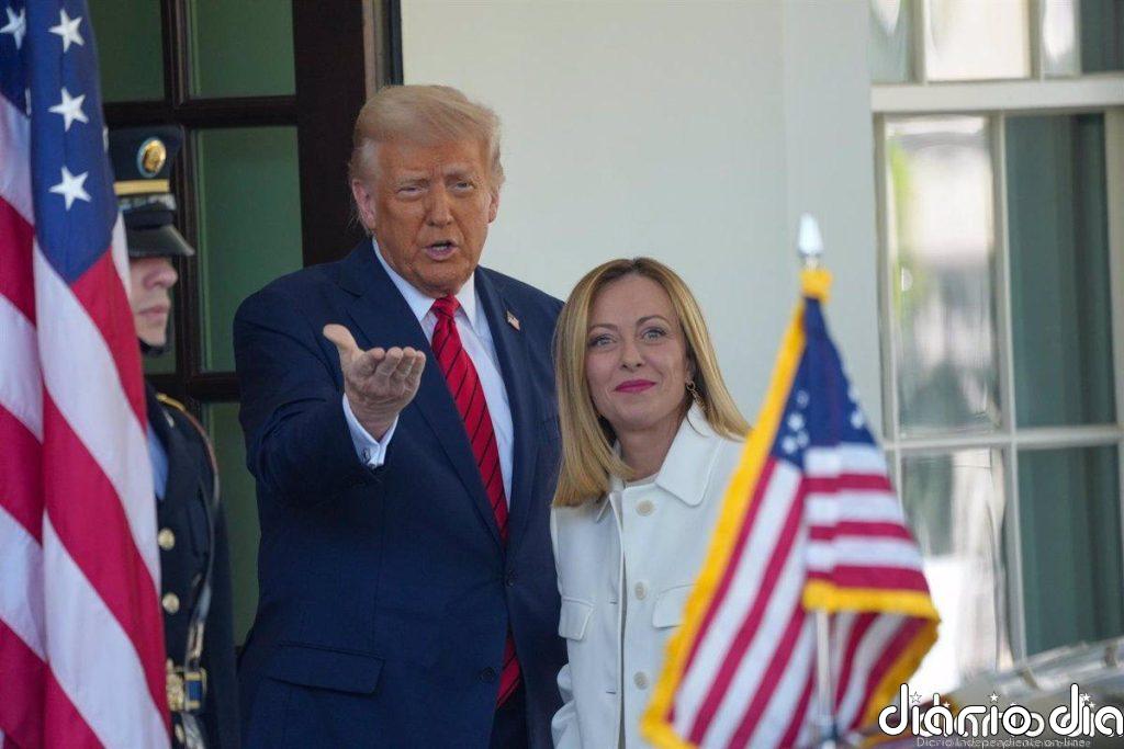 Trump asegura ante Meloni que espera llegar a un acuerdo con la UE antes de que termine la pausa de los aranceles