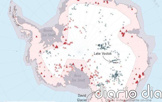 Docenas de nuevos lagos descubiertos bajo el hielo de la Antártida
