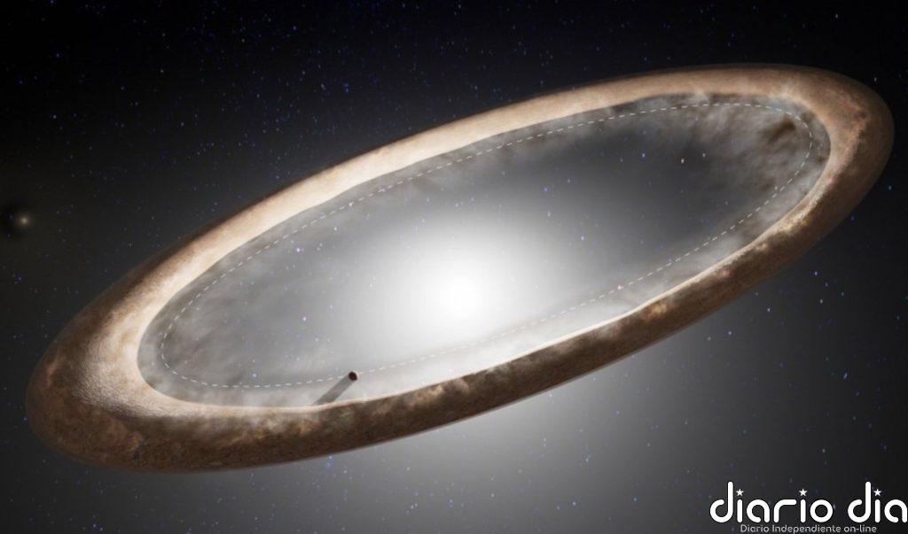 La estrella Fomalhaut muestra un anillo deformado por un viejo mundo