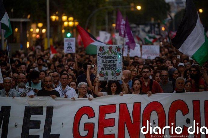 Unas 6.500 personas se manifiestan en Barcelona en apoyo a Palestina y a la Flotilla a Gaza