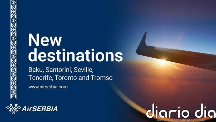 Air Serbia lanza nuevos vuelos directos a Sevilla y Tenerife a partir del último trimestre de 2026