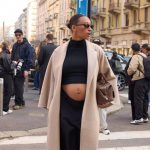 Ana Peleteiro presume de tripita de embarazo en la Milan Fashion Week con un 'look' premamá atrevido y rompedor