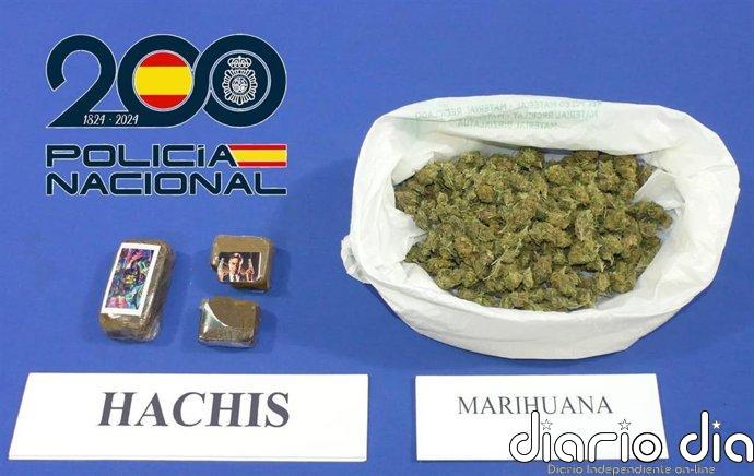 Detenida una pareja que ocultaba en su coche más de 300 gramos de hachís y marihuana en Salamanca