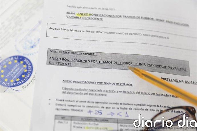 El Euríbor se modera al 2,221% en febrero y encadena dos meses a la baja