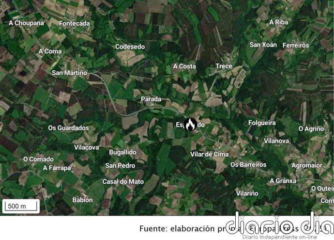 Extinguido el incendio de la cerería de Negreira (A Coruña)