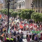 La cara B del 28F: Colectivos de izquierda se manifiestan en Sevilla para recordar "la nación subyugada y subalterna"