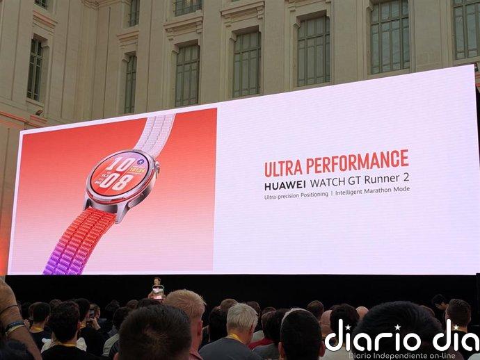 La carrera, la protagonista del nuevo reloj Huawei Watch GT Runner 2 Presentación en Madrid del nuevo reloj Huawei Watch GT Runner 2.