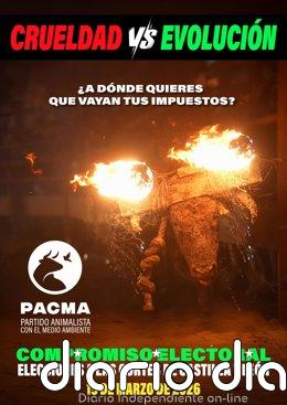 Pacma lanza su campaña como la "única opción" de "evolución" frente a la "crueldad institucionalizada" de la Junta PACMA lanza su campaña electoral para el 15M en Castilla y León bajo el lema 'Castilla y León puede elegir: crueldad o evolución'