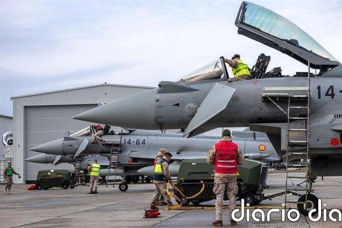 Un Eurofighter español y otro alemán se activan ante la violación del espacio aéreo de Rumanía por un dron