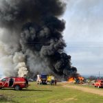 Activado el nivel 1 de emergencias por el incendio en La Bañeza (León) con posible afección a la población