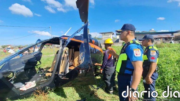 Al menos dos muertos tras estrellarse un helicóptero al sur de Manila, Filipinas