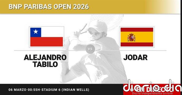 Alejandro Tabilo - Rafael Jodar, en directo hoy: sigue el partido de BNP Paribas Open