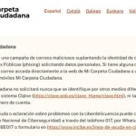 Alertan sobre una campaña de 'phishing' que suplanta 'Mi Carpeta Ciudadana' para robar datos bancarios