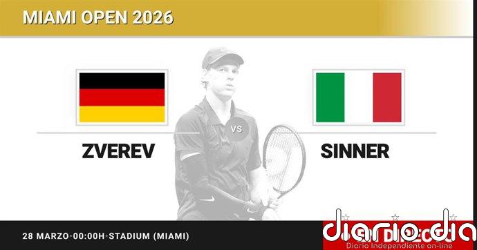 Alexander Zverev - Jannik Sinner, en directo hoy: sigue el partido de Miami Open