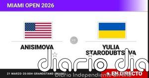 Amanda Anisimova - Yulia Starodubtseva, en directo hoy: sigue el partido de Miami Open