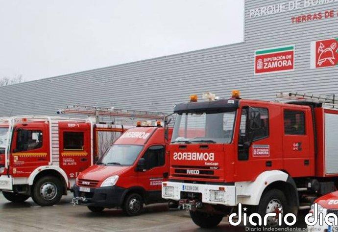 Arden seis camiones en el incendio en una empresa de transportes de Benavente (Zamora) que no deja heridos