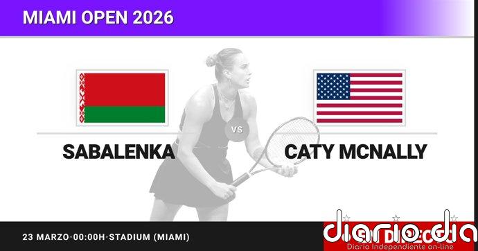 Aryna Sabalenka - Caty McNally, en directo hoy: sigue el partido de Miami Open